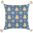 Weihnachts-kissenbezug blau mit Bäumen und Schnee - Urbane Hide