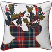 Coussin de Noël à motif de rennes et tartan – Urbane Hide