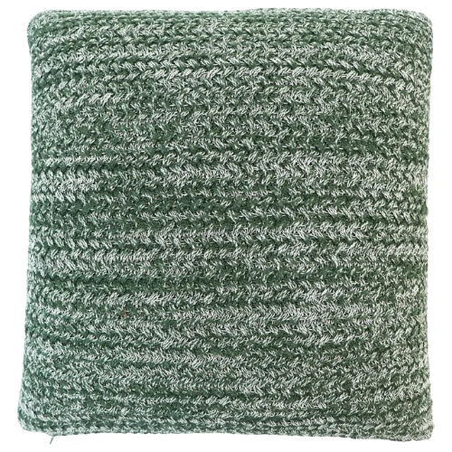 Coussin décoratif grosse maille vert-gris | Urbane Hide