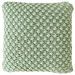Mineralblau Geflochtenes Zierkissen – Urbane Hide Luxe