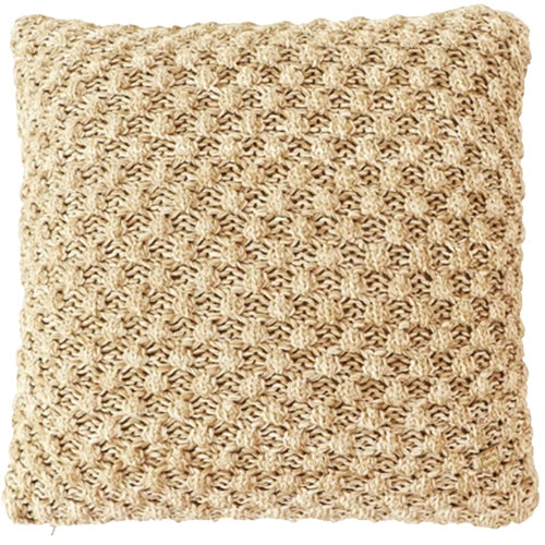 Geflochtenes Beige Zierkissen mit Struktur – Urbane Hide