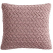 Gestricktes Altrosa Zierkissen mit Zopfmuster – Urbane Hide