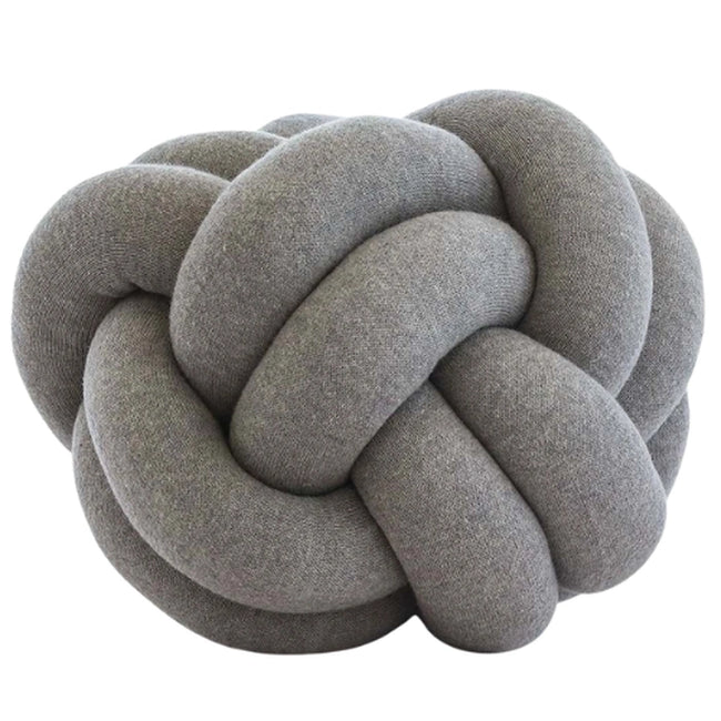 Anthrazitgrau Knopfball-Kissen – Urbane Hide