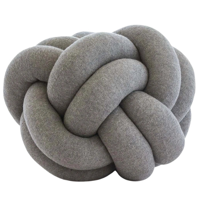Anthrazitgrau Knopfball-Kissen – Urbane Hide