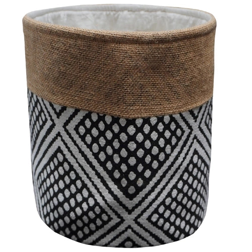 Panier rangement motif bordure jute déco | Urbane Hide