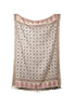 Beige Deken met Zwarte Tribal Print & Franje | Urbane Hide Urbane Hide