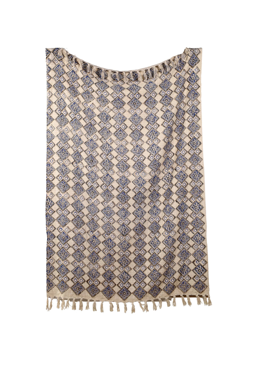 Boho geborduurde plaid met kwastjes voor bank – Urbane Hide Urbane Hide