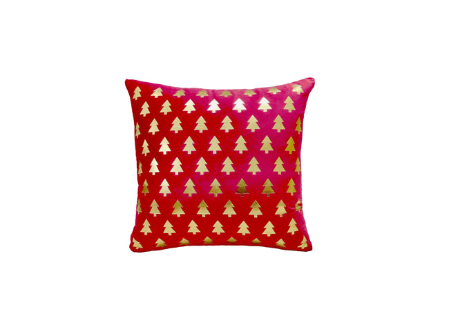 Kerst Kussenhoezen | 45x45 cm | Kussenhoes | Kussenhoesjes | Velvet | met rits | Rood Urbane Hide