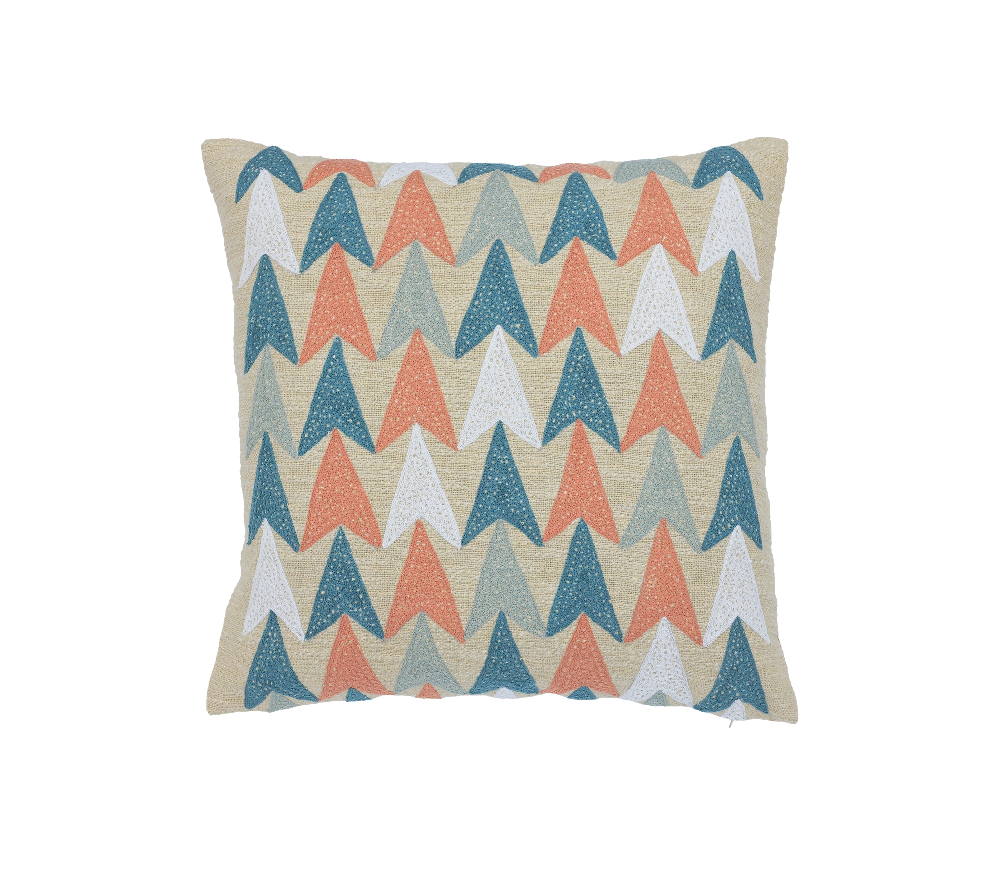 Kussen met gekleurde driehoek patroon retro stijl - Urbane Hide Urbane Hide