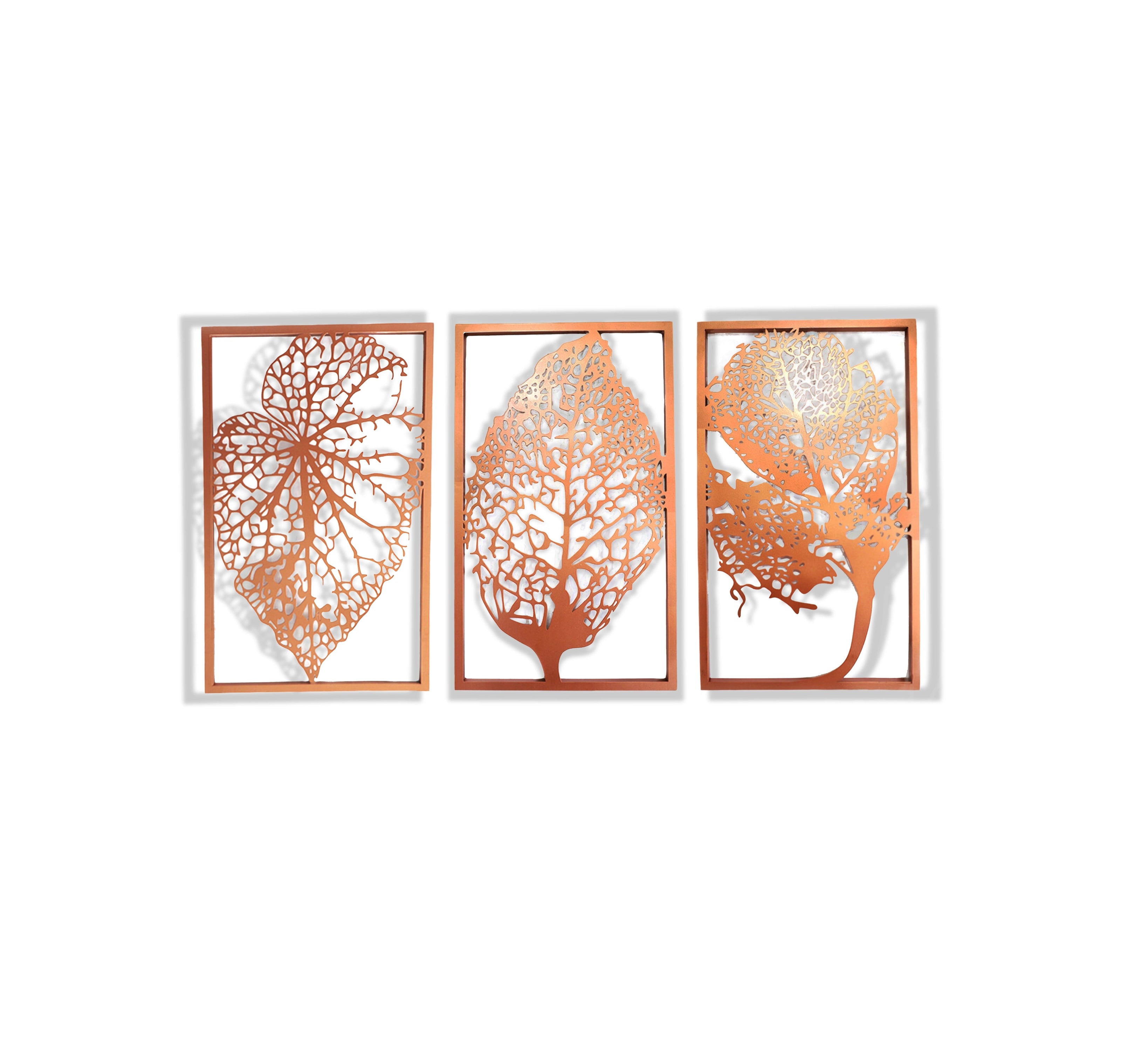 Koperen Blad Muurdecoratie Set van 3 | Urbane Hide Urbane Hide