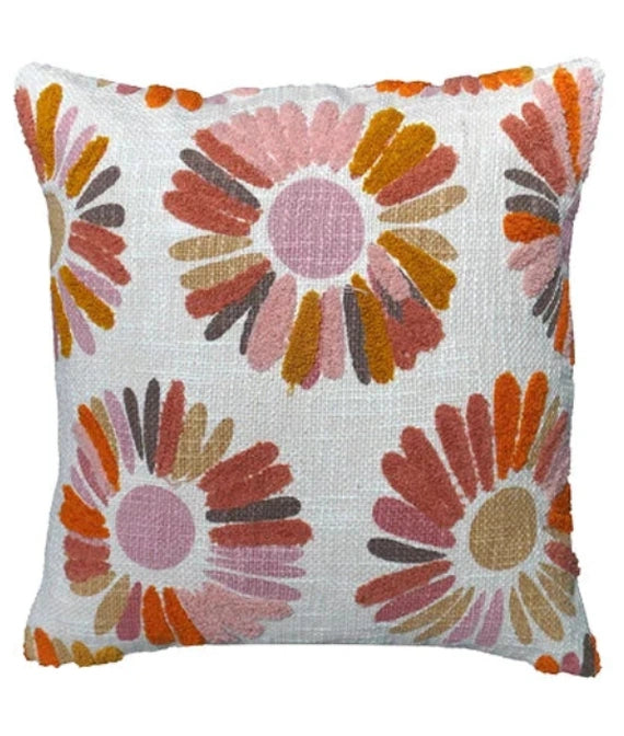 Zierkissen mit Blumenmuster in warmen Tönen – Urbane Hide