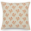Zierkissen Beige mit Orangen Boho-Blumen – Urbane Hide