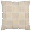 Kissenbezug beige mit Blockmuster und Textur – Urbane Hide
