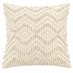Decorative Tufted Zigzag Cream Cushion | Urbane Hide