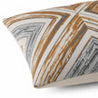Coussin décoratif géométrique gris ocre | Urbane Hide