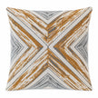 Coussin décoratif géométrique gris ocre | Urbane Hide
