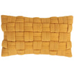 Housse coussin tressée jaune ocre déco | Urbane Hide