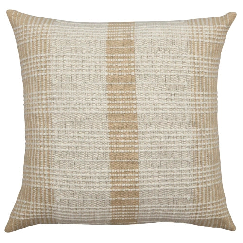 Kissen beige weiß gewebtes Gittermuster Zierkissen – Urbane Hide
