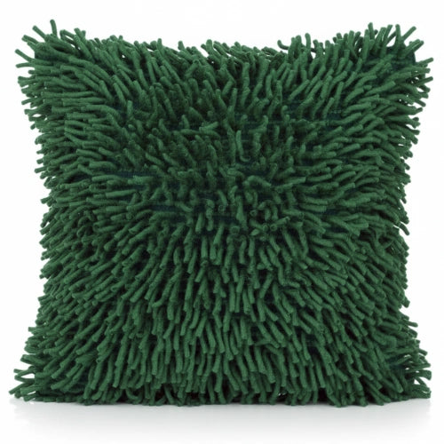 Grüner Kissenbezug im Shaggy-Look | Urbane Hide
