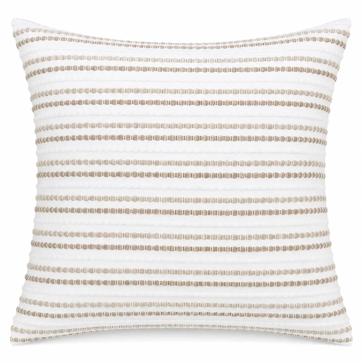 Kussenhoes beige gestreept katoen 45x45 – Urbane Hide