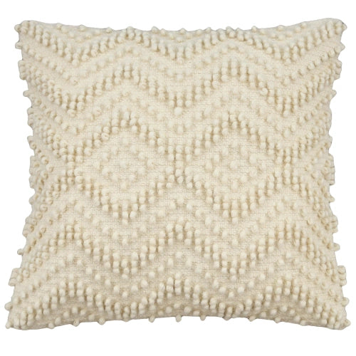 Zierkissen mit Tufting-Zickzack-Muster crème – Urbane Hide