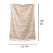 Beige Woonplaid met Textuur & Franjes – Urbane Hide Urbane Hide