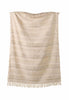 Beige Woonplaid met Textuur & Franjes – Urbane Hide Urbane Hide