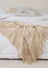 Beige Woonplaid met Textuur & Franjes – Urbane Hide Urbane Hide