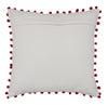 Kerstkussen met kerstboomprint en rode pompons – Urbane Hide Urbane Hide