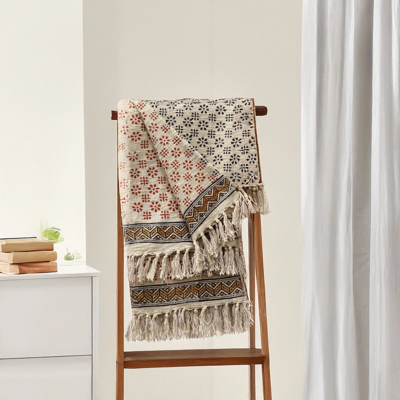 Katoenen Bloemenprint Handgeweven Plaid – Urbane Hide Urbane Hide