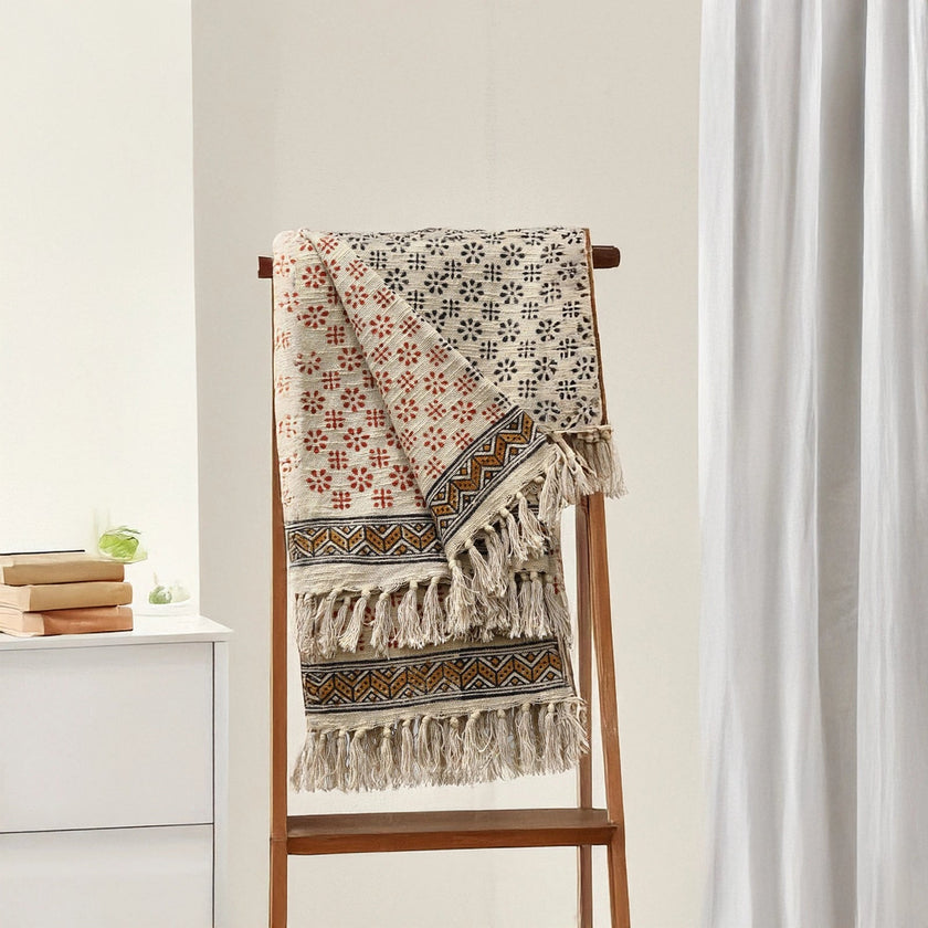 Katoenen Bloemenprint Handgeweven Plaid – Urbane Hide Urbane Hide