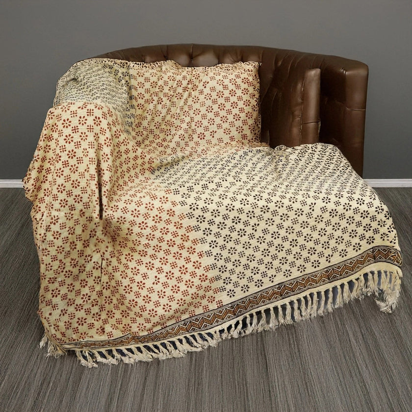 Katoenen Bloemenprint Handgeweven Plaid – Urbane Hide Urbane Hide