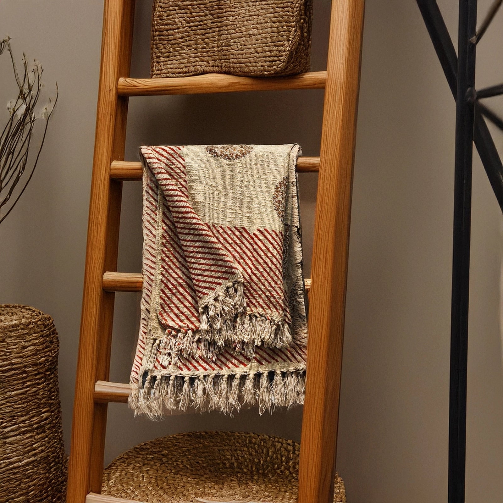 Katoenen Handgeweven Blokprint Plaid – Urbane Hide Urbane Hide