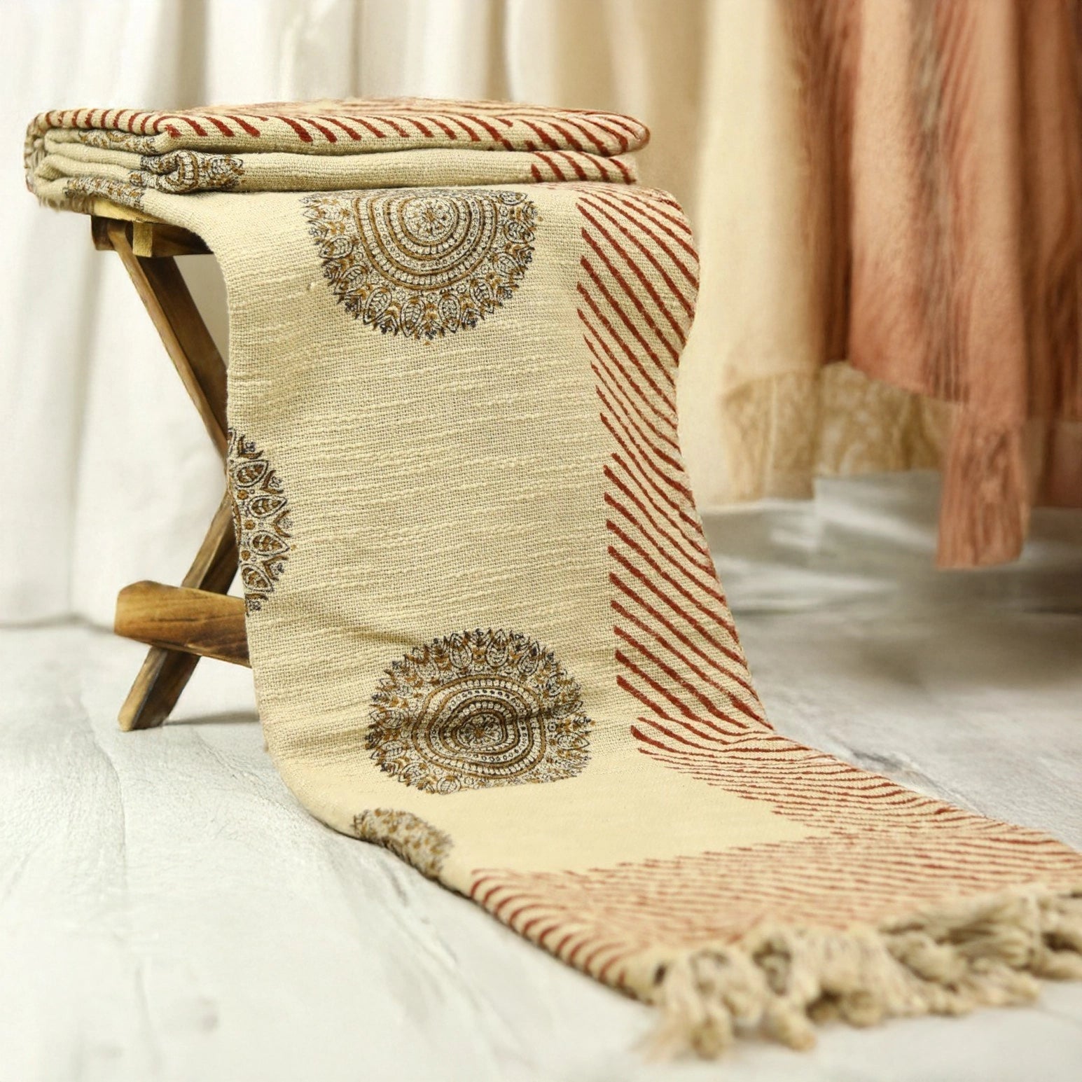 Katoenen Handgeweven Blokprint Plaid – Urbane Hide Urbane Hide