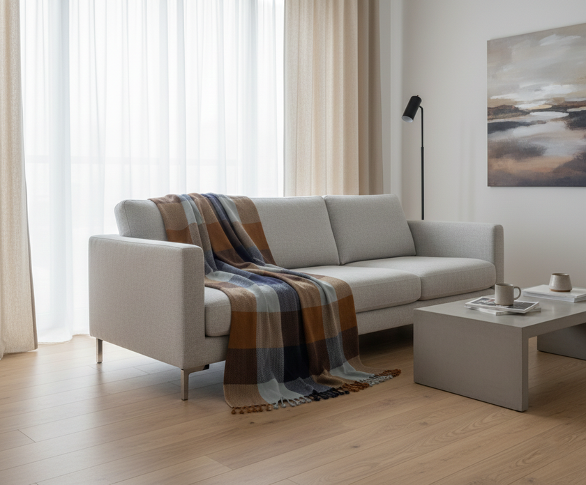 Warme en stijlvolle geruite deken voor elk interieur – Urbane Hide