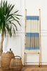 Gestreepte plaid blauw, beige & crème franjes – Urbane Hide Urbane Hide